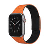 "Sport Dual-tone Band" Silicone Magnetic Breathable Band for Apple Watch - Orange + Dark Blue
