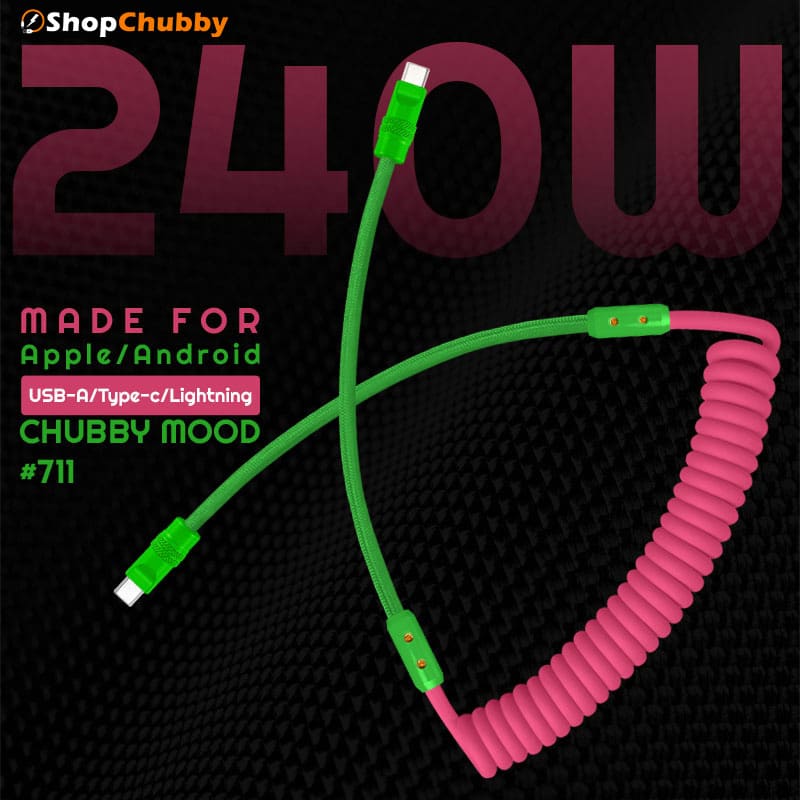 "Chubby Mood" Silicone Braided Fast Charging Cable #711