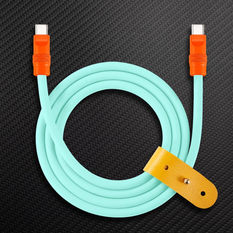 240W Contrast Color Silicone Fast Charging Cable