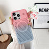 Breathable Heat Dissipation Aromatherapy Mobile Phone Case Suitable For iphone 16 - Pink + Blue