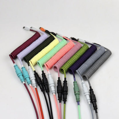 "Chubby" USB To Type C Spring Keyboard Cable