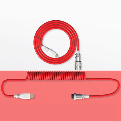 "Chubby" USB To Type C Spring Keyboard Cable