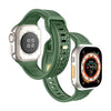 Diamond Pattern Solid Color Silicone Band for Apple Watch - Green