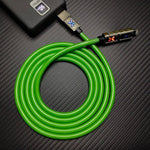 "Dynamic Chubby" 240W 4-in-1 RGB Charging Cable with Zinc Alloy Connectors