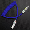 🆕"GlowCharge Pro" 240W 4-in-1 Spring Car Cable with Lights - Blue