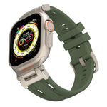 Mecha Dual Hole Silicone Band For Apple Watch