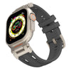 Mecha Dual Hole Silicone Band For Apple Watch - Dark Gray