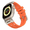 Mecha Dual Hole Silicone Band For Apple Watch - Orange