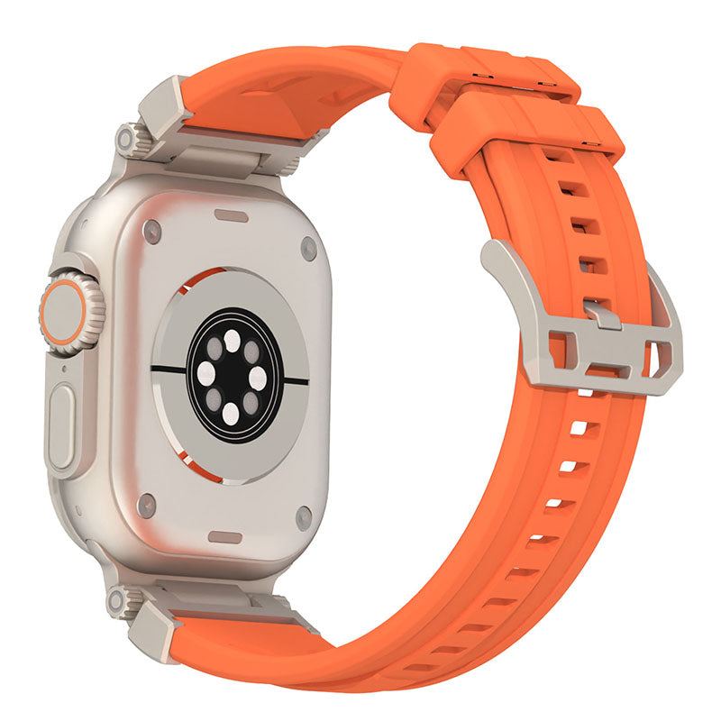 Mecha Dual Hole Silicone Band For Apple Watch