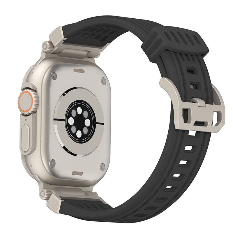 Mecha Texture Hole Silicone Band for Apple Watch