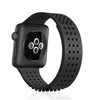 Multicolor Hole Silicone Breathable Watch Band For Apple Watch - Z23