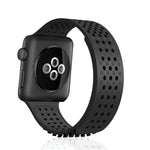 Multicolor Hole Silicone Breathable Watch Band For Apple Watch