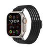 Nylon Braided Double Loop Multicolor Breathable Watch Band for Apple Watch - Black
