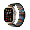 Nylon Braided Double Loop Multicolor Breathable Watch Band for Apple Watch - Rainbow