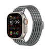 Nylon Braided Double Loop Multicolor Breathable Watch Band for Apple Watch - Gray