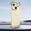 Shaped Metal Bezel Backless Phone Case with Lens Film - Titanium Grey