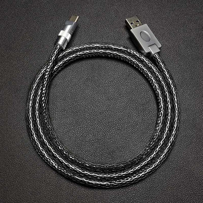 "Chubby" Handmade Leather Braided Cable