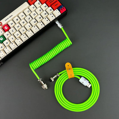 "Chubby" USB To Type C Spring Keyboard Cable