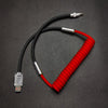 "Colorblock Chubby" Fast Charging Car Spring Cable - Red & Black